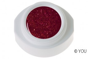 Designer Gel rot-glittergrau 5 g
