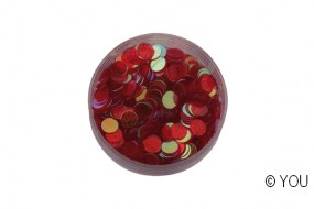 NA 7006 - Plttchen rund rot/gold