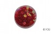 NA 7023 - Plättchen/Loch rund rot/gold