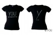YOU T-Shirt schwarz mit Strass (Damen) Grösse XS