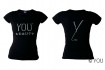 YOU T-Shirt schwarz mit Strass (Damen) Grsse XL