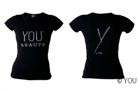 YOU T-Shirt schwarz mit Strass (Damen) Grsse XL