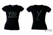 YOU T-Shirt schwarz mit Strass (Herren) Grsse XS