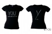 YOU T-Shirt schwarz mit Strass (Herren) Grösse S
