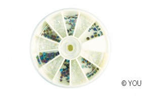 Caribbean Stones blue + white 288 Stck