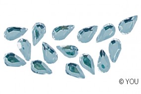 NA Strass-Steinchen Tropfen aqua (25)