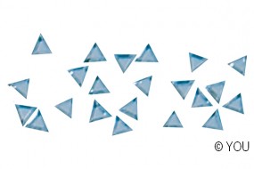 NA Strass-Steinchen Dreieck aqua (25)