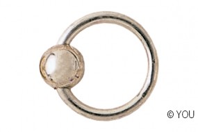 NA Piercing silber klein/silber-K 3 Stk.