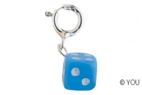 Piercing Wrfel hellblau