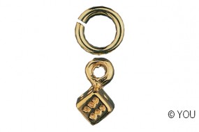Piercing Wrfel gold klein