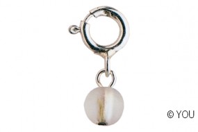 Piercing Glasperle matt farblos