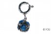 Piercing Strasskugel silber dunkelblau