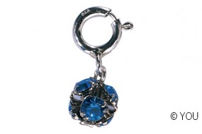 Piercing Strasskugel silber dunkelblau