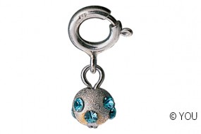 Piercing Silver Point Ball aqua